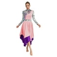 thumbnail image 1 of iixpin Robe de Danse Imprimé Fleur pour Femmes Costume de Danse Culturistique Robe de Danse de Salon Rose G, 1 of 6