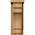 thumbnail image 2 of 6"W x 8"D x 16"H Mediterranean Rough Sawn Corbel w/Backplate, Western Red Cedar, 2 of 9