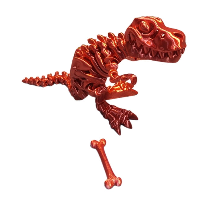 Dragón articulado impreso en 3D, dragón articulado completo, regalos de cumpleaños realistas, juguete de dragón Flexible, estatuilla de Animal para Rojo