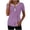 Purple B, variant on Kezqiaxn Blouses for Women Dressy Casual Zipper Short Sleeve V-Neck Work Shirts with Pocket Loose Tunic Blouses
