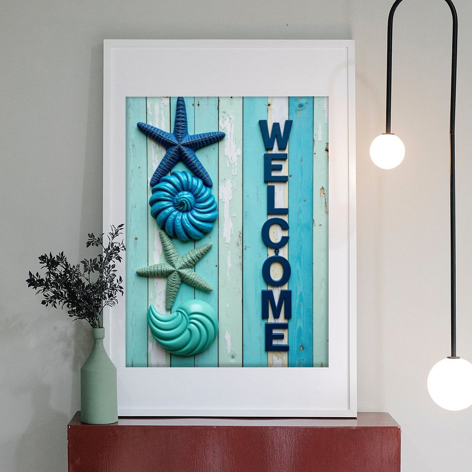 Diamond Art Kits for Adults - 5d Nautical Welcome Sign Starfish Decor Diamond Painting for Adults, Diamond Art for Adults Beginners, Diamond Painting Kits for Adults for Home Wall Decor
