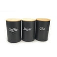 thumbnail image 4 of Storage Containers Kitchen Canisters Set of 3 with Lids and Name Markers for Coffee Tea Flour Containers, 4 of 7