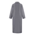 thumbnail image 4 of Women's Long Wool Blend Overcoat Elegant Full-Length Winter Trench Coat with Lapel Collar, Purple, 4 of 4