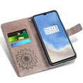 thumbnail image 2 of Case for Oneplus 7T Wallet Case Leather Premium PU Embossed Design Magnetic Closure Protective Cover with Card Slots for Oneplus 7T, Black, 2 of 5