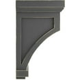 thumbnail image 3 of Ekena Millwork 4 1/4"W x 4 1/4"D x 7"H Fluted Wood Vintage Decor Corbel, Black, 3 of 5