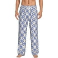 thumbnail image 2 of Lsque Plaid Flowers Print Men's Pajama Pants, Lounge Pant - Comfortable Home Wear,Elastic Waistband, Stylish Design-XX-Large, 2 of 9