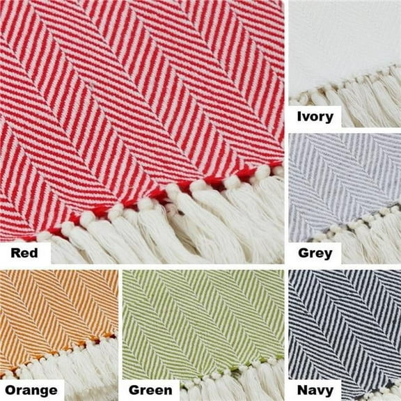 Chester Cotton Throw Blanket, Sage Green