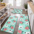 thumbnail image 2 of Bull Terrier Dog and Flower Florals Kitchen Rugs Sets Of 3,Kitchen Runner Rugs Non Skid Washable,Decorative Kitchen Floor Mats for Kitchen,Sink,Laundry,17"x30"+ 17"x47" + 17"x59", 2 of 6
