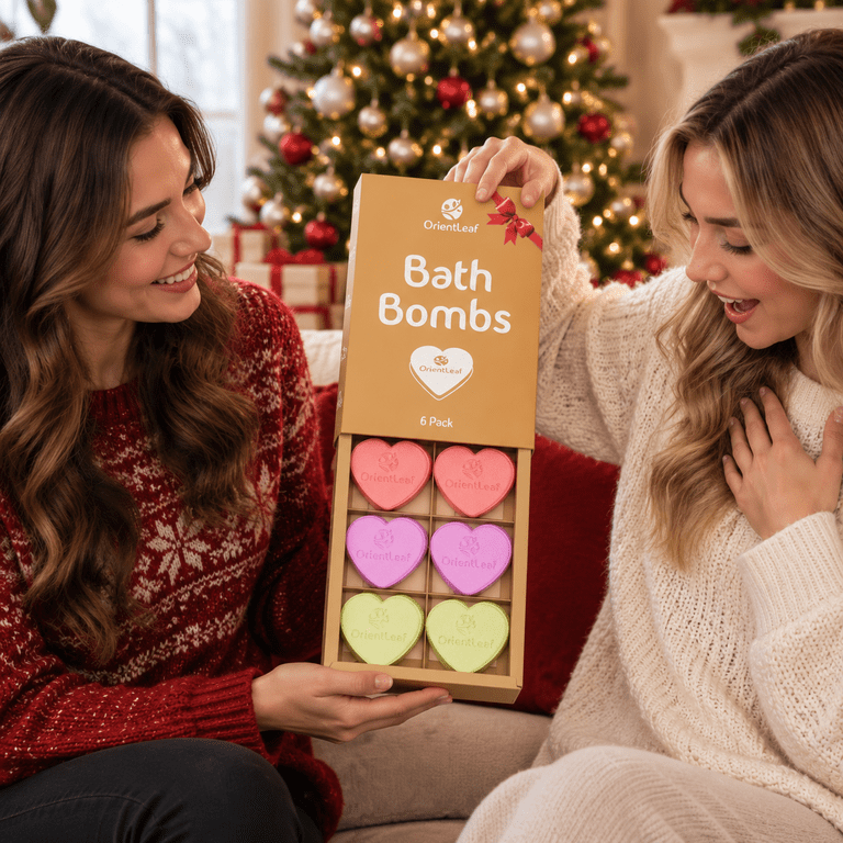 OrientLeaf Heart-Shaped Bath Bombs, 6 Count Floral Set photo 6