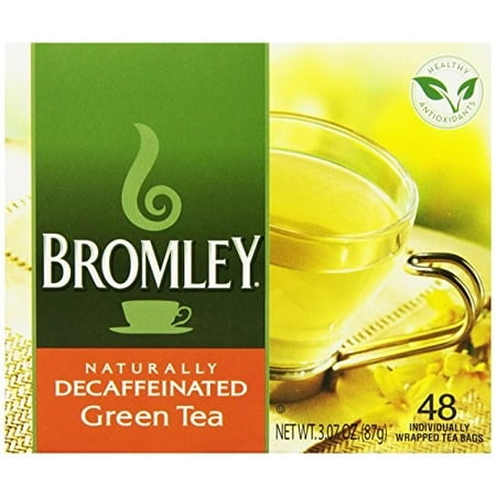 (3 Boxes) Bromley Green Tea Decaf, 48 Count Box