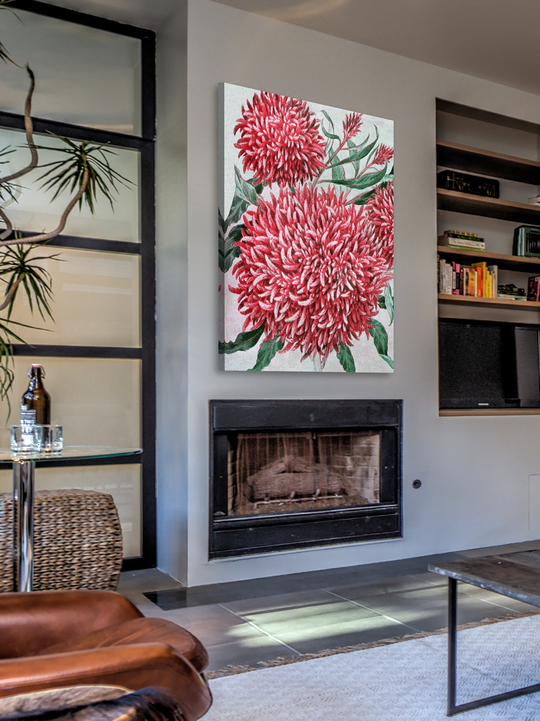 "Wool Flowers" Painting Print on Wrapped Canvas