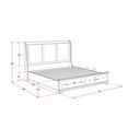 thumbnail image 6 of East West Furniture 5 Piece Bedroom Furniture Set with Modern Style Headboard Wood Bed Frame, Small Dresser, Makeup Mirror, and 2 Side Tables with Storage - Wire Brushed Walnut Finish, 6 of 8