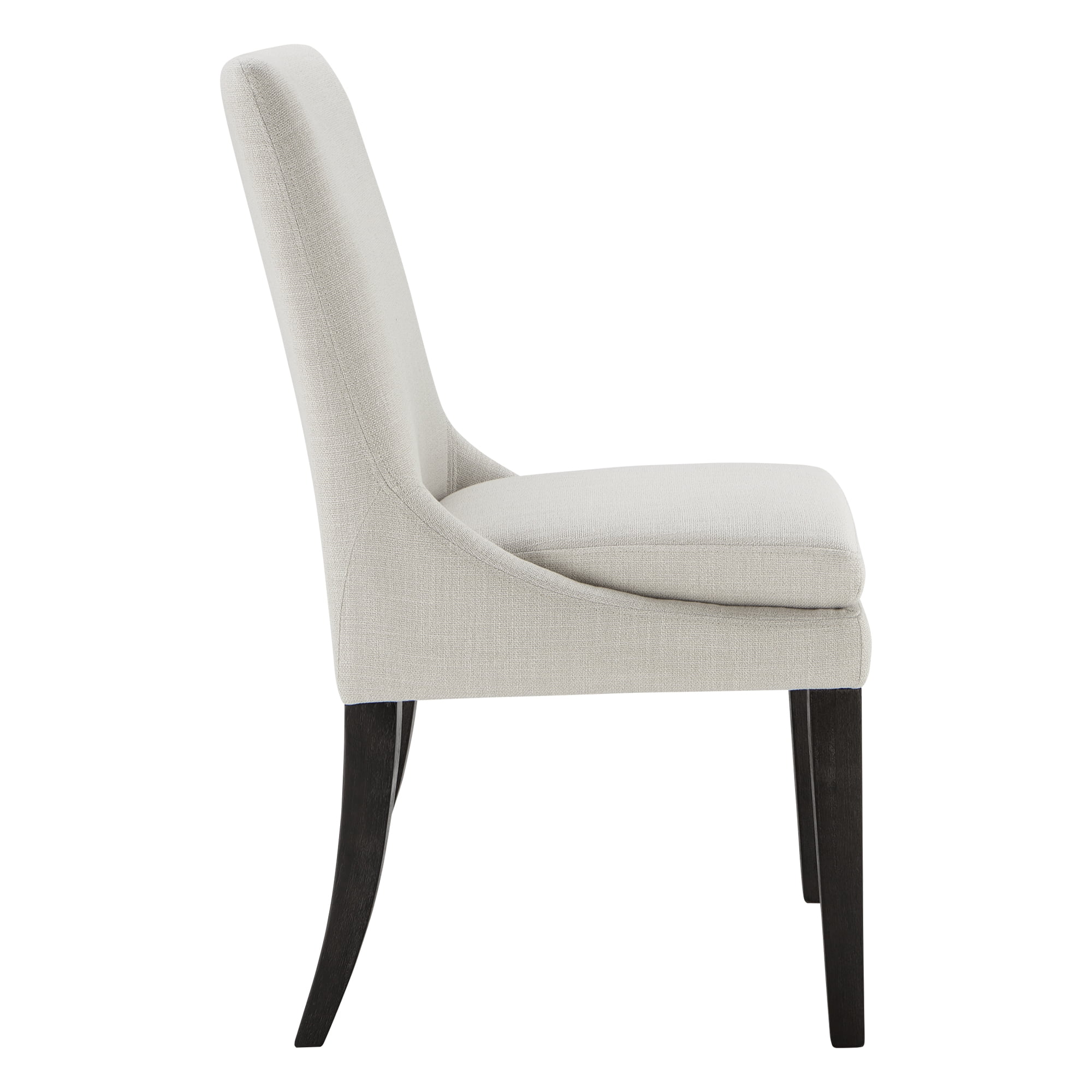 Spruce & Spring Modern Upholstered Dining Chair with Double-layed Cushioned Seat Set of 2, Linen