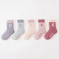 thumbnail image 2 of HCNTES Toddler Kids Boys Girls Crew Socks Children 1T 2T 3T 4T 5T 6T 7T Socks for Spring Summer(X01-Brick Red,4.5-5 Years), 2 of 9