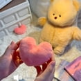 thumbnail image 3 of Valentines Day Talking Teddy Bear - Hand-Stitched Soft Premium Plush Doll with Hidden Heart-Shaped Voice Recorder, 10-Second Recording, Hypoallergenic Fabric, Romantic Gift, 13.78in, Yellow, 3 of 5