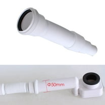 50Mm 1M Universal Extendable Shower Flexible Grey Waste Flush Pipe
