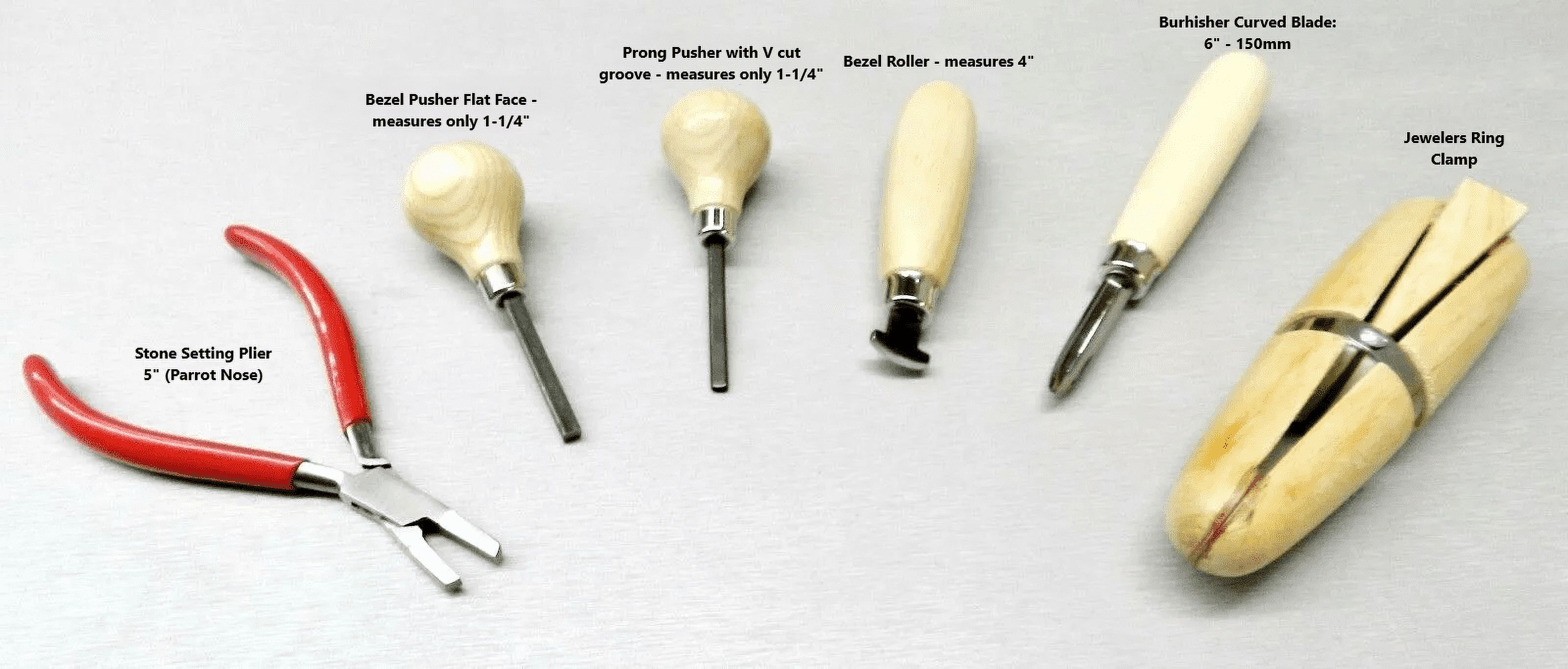 18-Piece Stone Setting Prong Pushing Punch Set – Concave Jewelry Making Burnisher