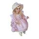 thumbnail image 3 of Muñeca de cerámica con vestido Figura de porcelana en miniatura Hecha a mano con vestido Vestir Rosa, 3 of 9