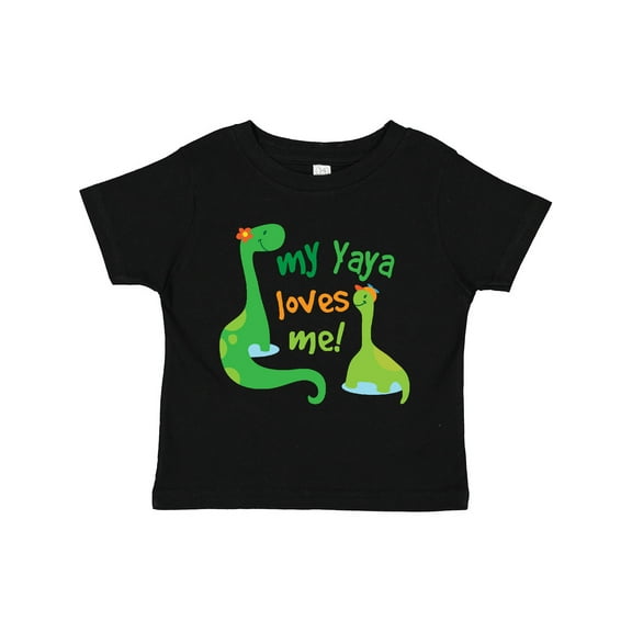 Inktastic My Yaya Loves Me Grandson Dinosaur Boys Toddler T-Shirt