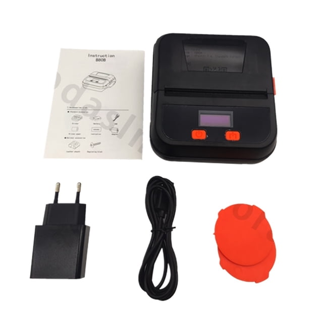 Printer Jet, 80mm 2in1 Printers Label & Receipt Command Portable Wireless Connected With Phone and Computer Mini Thermal Printer Paper Label ,Fast Printing