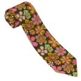 thumbnail image 5 of Men'S Tie 4.7×3.1in Is Not Easy To Deform And Fade Anti-Drift Button Design Is Easy To Take Care Of For Work Travel Daily Business Groovy Flowers (23), 5 of 8