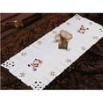 thumbnail image 2 of Violet Linen Walking Santa Table Runner, 2 of 2
