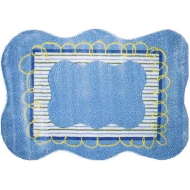 LA Rug TSC-241 3958 Supreme Collection Boys Scalloped Rug - 39 x 58 Inch