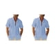 thumbnail image 4 of Camisa de hombre casual Sonducket manga corta Azul claro M, 4 of 6