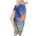 thumbnail image 2 of HAPPY BAY Women's Beachwear Summer Bikini Wraps Beach Wrap Coverups Sarong Skirt Bathing suit Swim Cover up Swimwear Swimsuit Coverups for Women One Size Blue, Turtle, 2 of 5