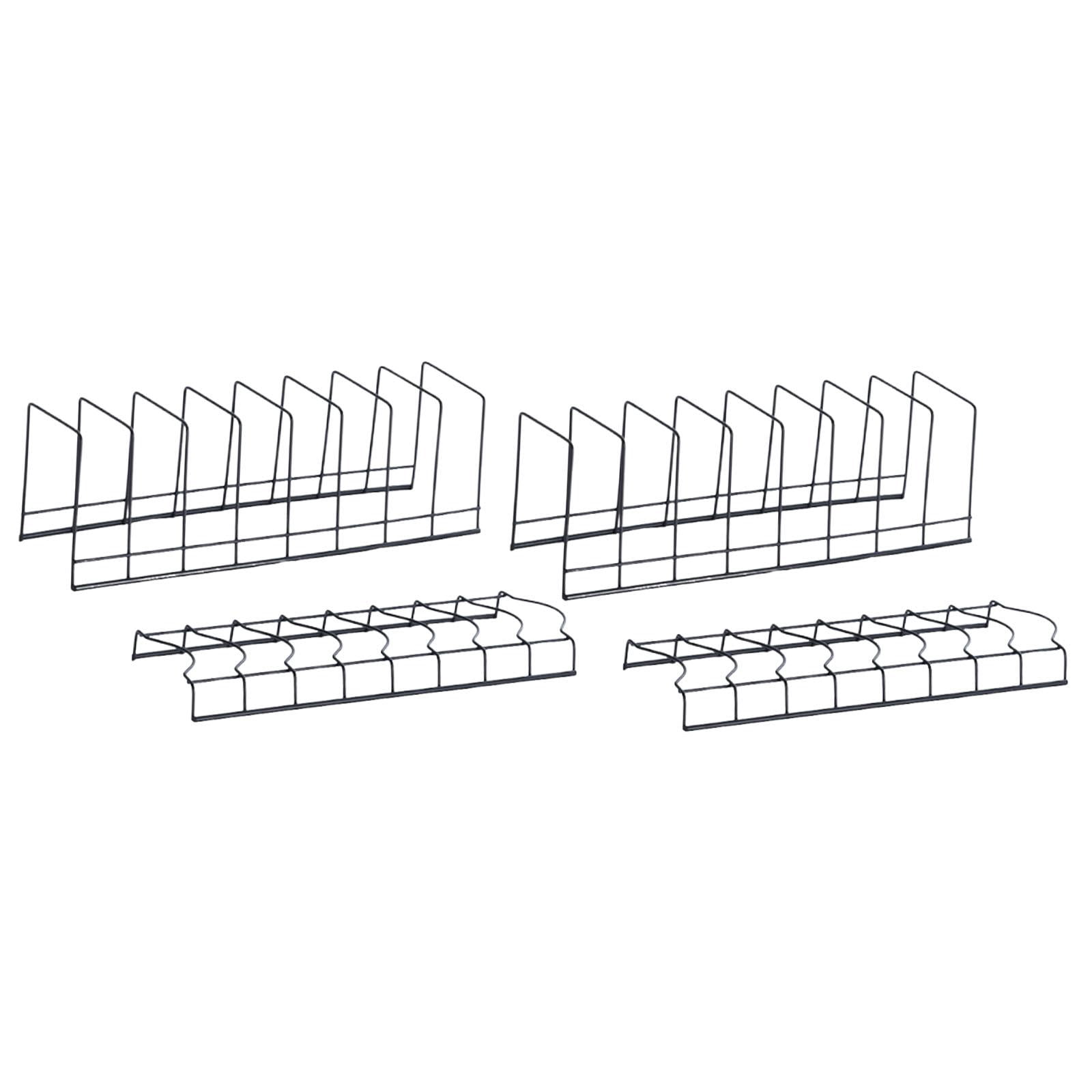 CoudarTitie 2 Bowl Drying Rack 2 Dish Holder Drain Basket for Home Restaurant Countertop Black