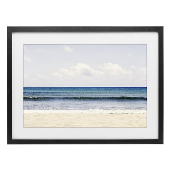 Stupell Industries Transitional Summer Seaside Escape Black Framed Print Under Glass, 20 x 14, by Gemma Bardot