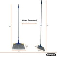 thumbnail image 2 of Slim Angle Broom, Heavy Duty Broom, Indoor Brom, Outdoor Angle Broom with Extendable Handle, Durable Collapsible Broom for Home, Kitchen, RV, Travel, Blue, 1 Pack, by Superio, 2 of 4