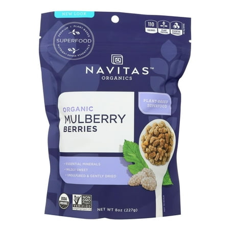 Navitas Organic Mulberries 8 oz (Pack of 4)
