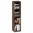 thumbnail image 2 of Furinno FULDA 4-Tier 10-In Width Narrow Bookcase 9.3 x 9.8 x 41.6 Amber Pine, 2 of 5