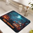 thumbnail image 3 of Dish Drying Mat Happy Halloween Spooky Pumpkin Moon Kitchen Drying Mat Absorbent Heat Resistant 18x24 Inch Dishes Plate Glass Dry Draining Pad for Halloween Accessories Countertops, 3 of 7