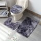 thumbnail image 1 of Xiao Hua Juego de 5 alfombrillas de baño de tres piezas con estampado tie-dye, juego de tres alfombrillas de baño absorbentes, limpiables y reutilizables para ducha (gris oscuro)., 1 of 5
