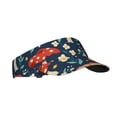 thumbnail image 2 of Yiaed Colorful Mushrooms Print Sport Sun Visor Hats Adjustable Empty Top Baseball Cap Cotton Ball Caps for Women and Men, 2 of 5