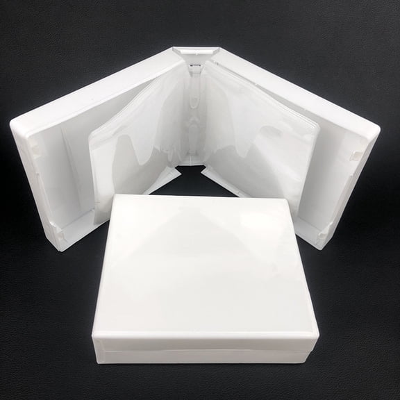 OUNONA 2-Pack Plastic CD DVD Cases, 24-Disc Storage Boxes, Holders for Home, Office, School DVDs and Video Games