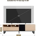 thumbnail image 4 of Modern TV Stand for 80'' TV with Double Storage Space, Media Console Table, Entertainment Center with Drop Down Door for Living Room, Bedroom, Home Theatre, 4 of 7