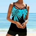 thumbnail image 5 of Vnanda Women Floral Blouson Printed T-Back Tankini Top with Shorts Two Pieces Swimsuit, 5 of 7