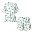 thumbnail image 4 of Naloa Sea Turtle Women's Short-Sleeved Pajama Set, Loungewear, Summer pajamas, Breathable Cozy - 3X-Large, 4 of 9