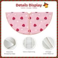 thumbnail image 3 of Bingfone Christmas Tree Skirt Mat Christmas Decoration Interior 30" -Strawberry And Heart, 3 of 6