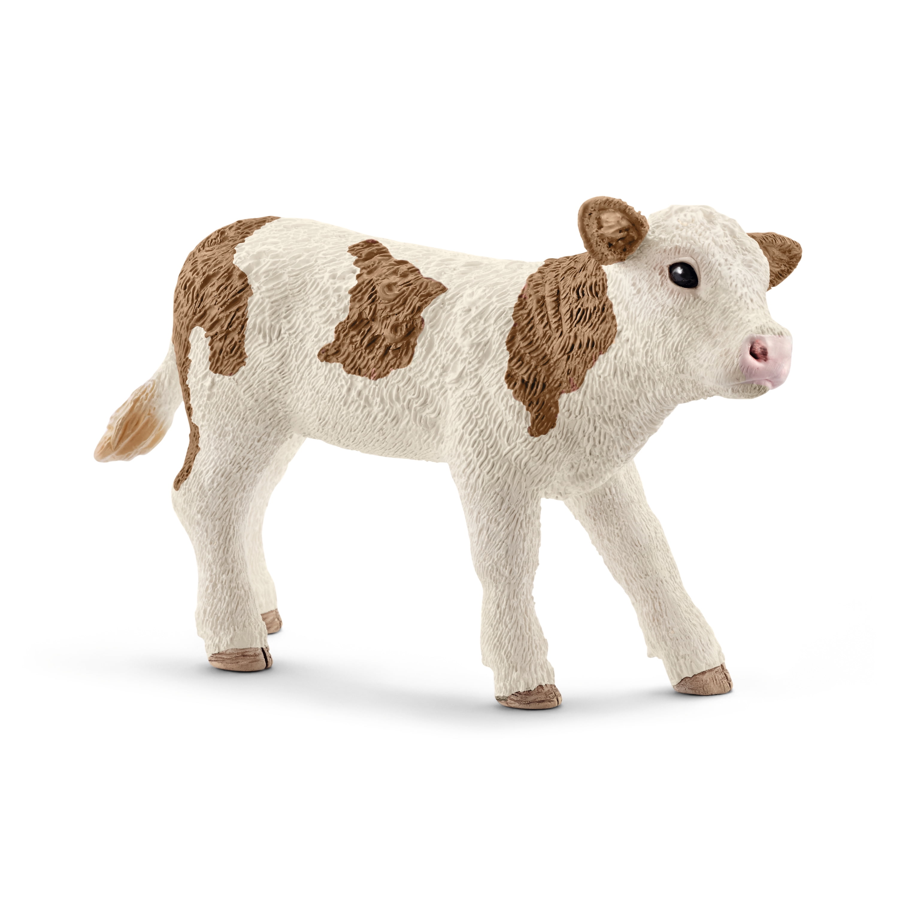 Schleich 5 PCS Farm Animal Figurines with Cow, Horse, Dog, Cat and Goose Toys