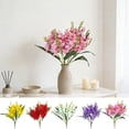 thumbnail image 7 of COM1950s Faux Flowers Freesia Fake Flowers Bouquet, Lifelike Cloth Artificial Flowers No Watering Needed for Home Wedding Centerpieces Decor, 7 of 7