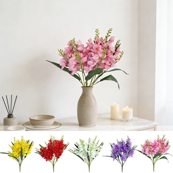 Artificial Plants Fake Flower Bouquet 20 Inch for Wedding Home Hotel Floral Arrangements Landscaping Decoration Centerpiece Table Vase by PALIFEUR