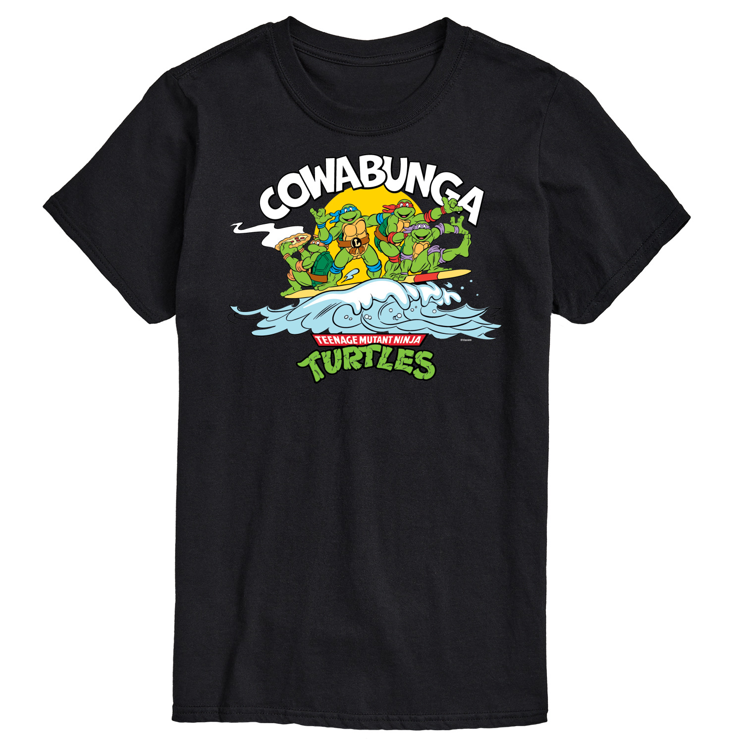 Teenage Mutant Ninja Turtles Men's Cowabunga Graphic T-Shirt, Blue, X-Large, Cotton