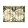 thumbnail image 2 of CADecor Vintage Old World Map Window Treatment Panel Curtains Window Curtain Kitchen Curtain,Two Piece 26x39 Inches, 2 of 4