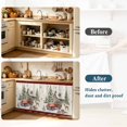 thumbnail image 3 of Christmas Cabinet Dishwasher Hidden Curtains, Privacy Closet Door Curtain, Winter Rustic House Truck Trees Elk Gifts Plaid Red Adhesive Dust Proof Under Sink Skirt for Bathroom Kitchen 35"x35", 3 of 8