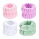 thumbnail image 1 of 4 Pairs of Plush Spa Wash Bands Wrist Wash Towel Bands for Women Wrist Sweatbands, 1 of 4