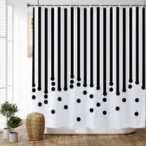 Black and White Shower Curtain Modern Striped Shower Curtains for Bathroom Minimalist Rustic Farmhouse Waterproof Fabric Bathroom Shower Curtain 72x72 Inches